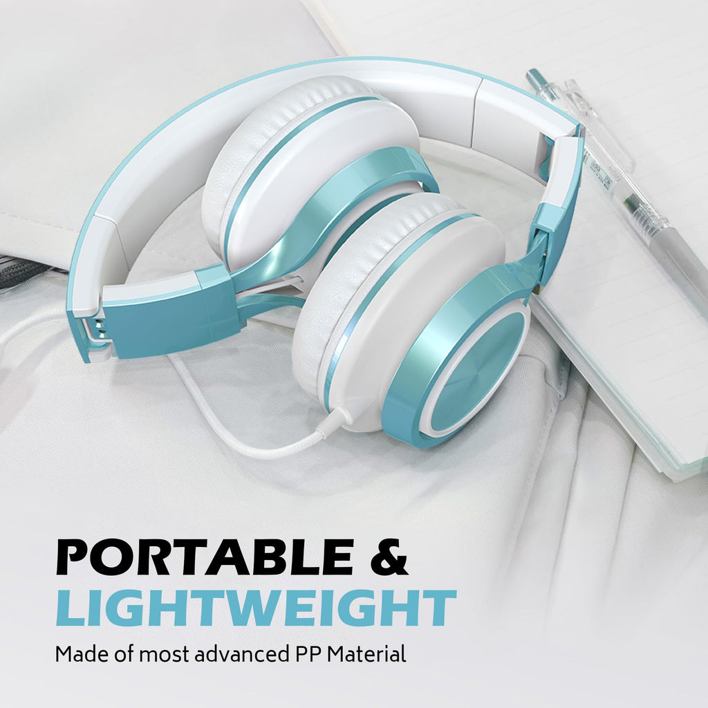 AILIHEN C8 Kids Headphones Wired, On-Ear Headphones with Microphone and Volume Control