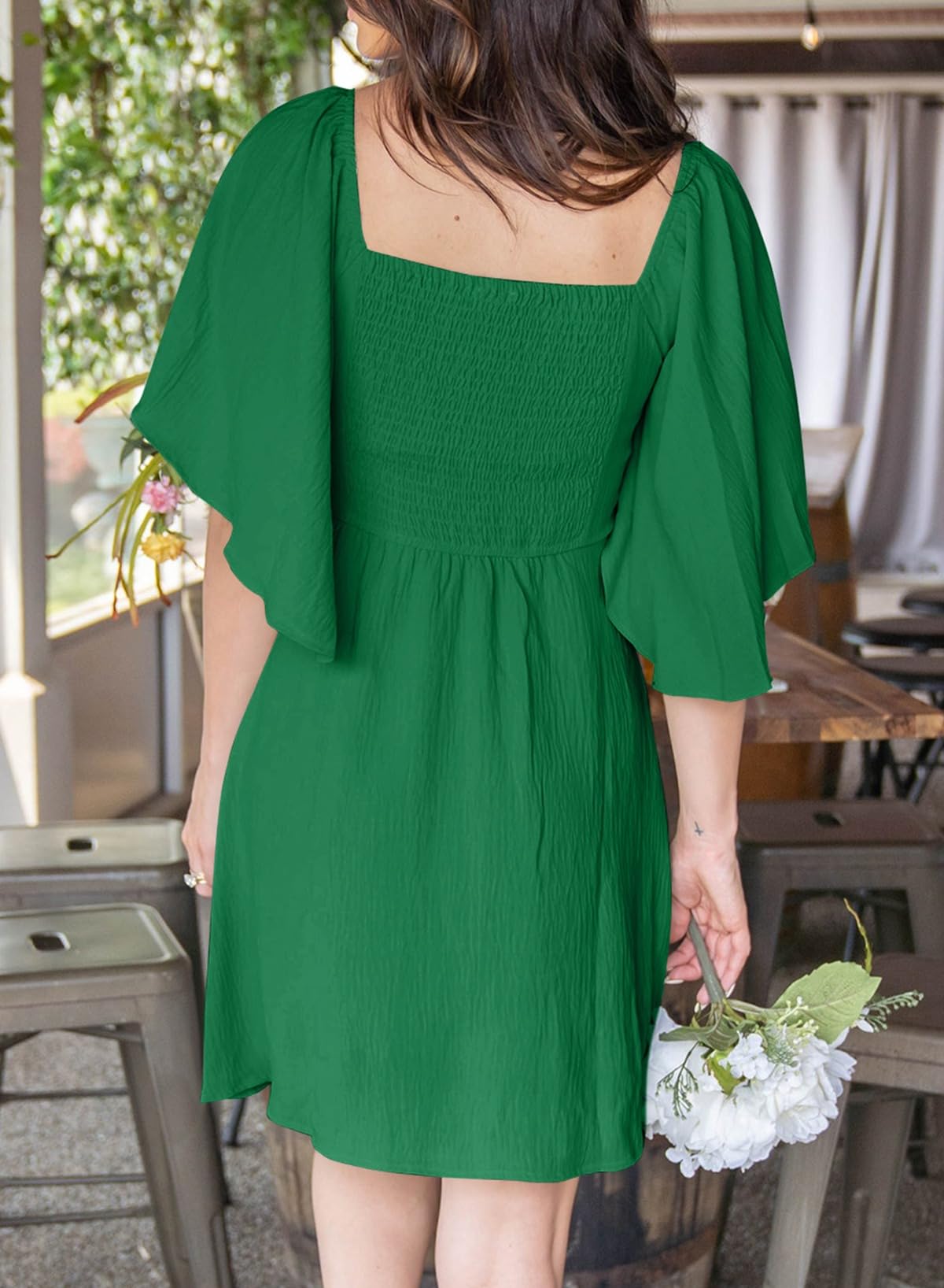 Dokotoo Dresses for Women 2026 Casual Summer Elegant Bow Tie Mini Dress Casual Trendy Outfits for Women