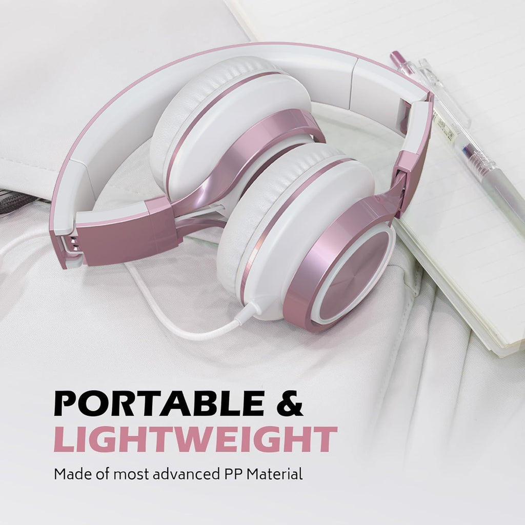 AILIHEN C8 Kids Headphones Wired, On-Ear Headphones with Microphone and Volume Control