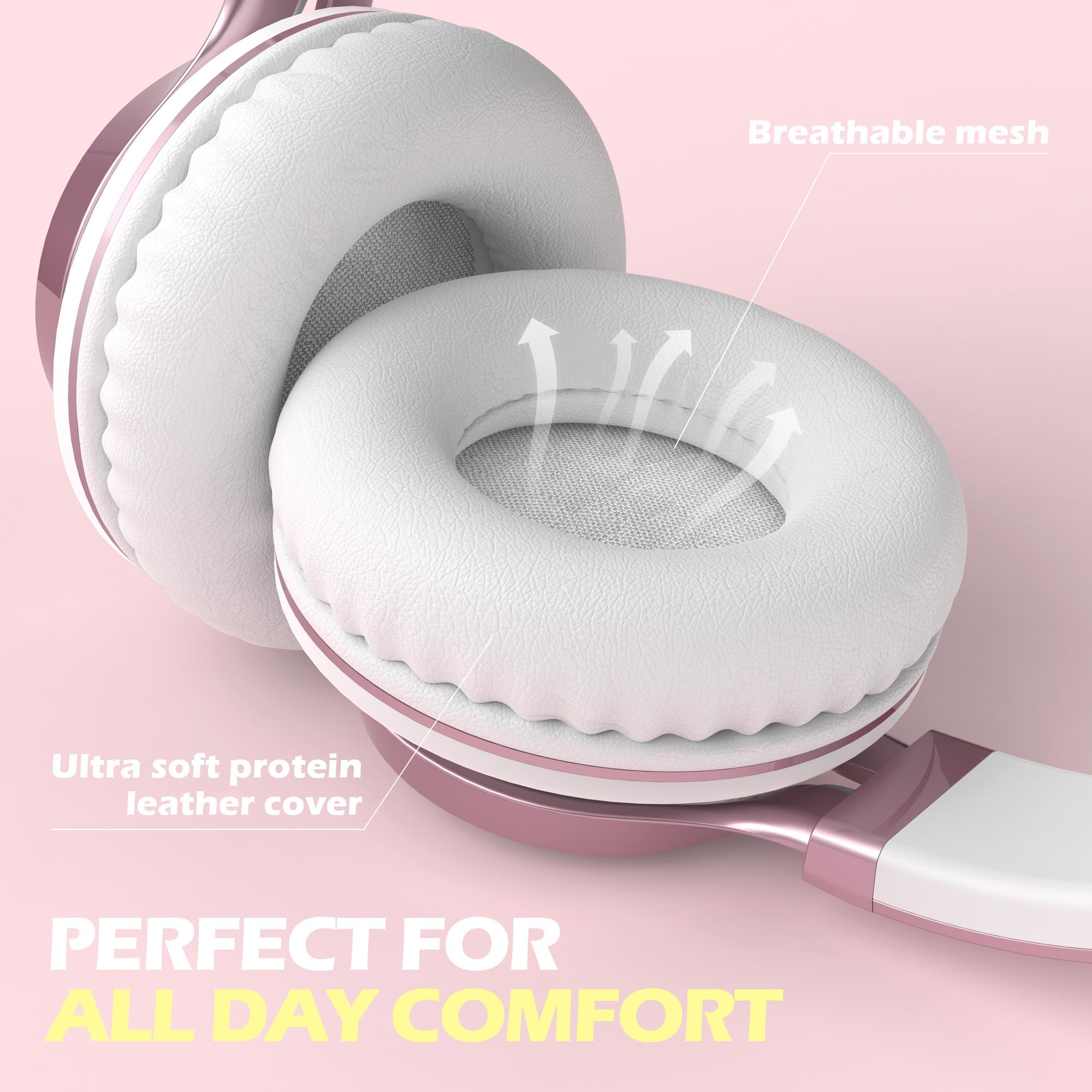 AILIHEN C8 Kids Headphones Wired, On-Ear Headphones with Microphone and Volume Control