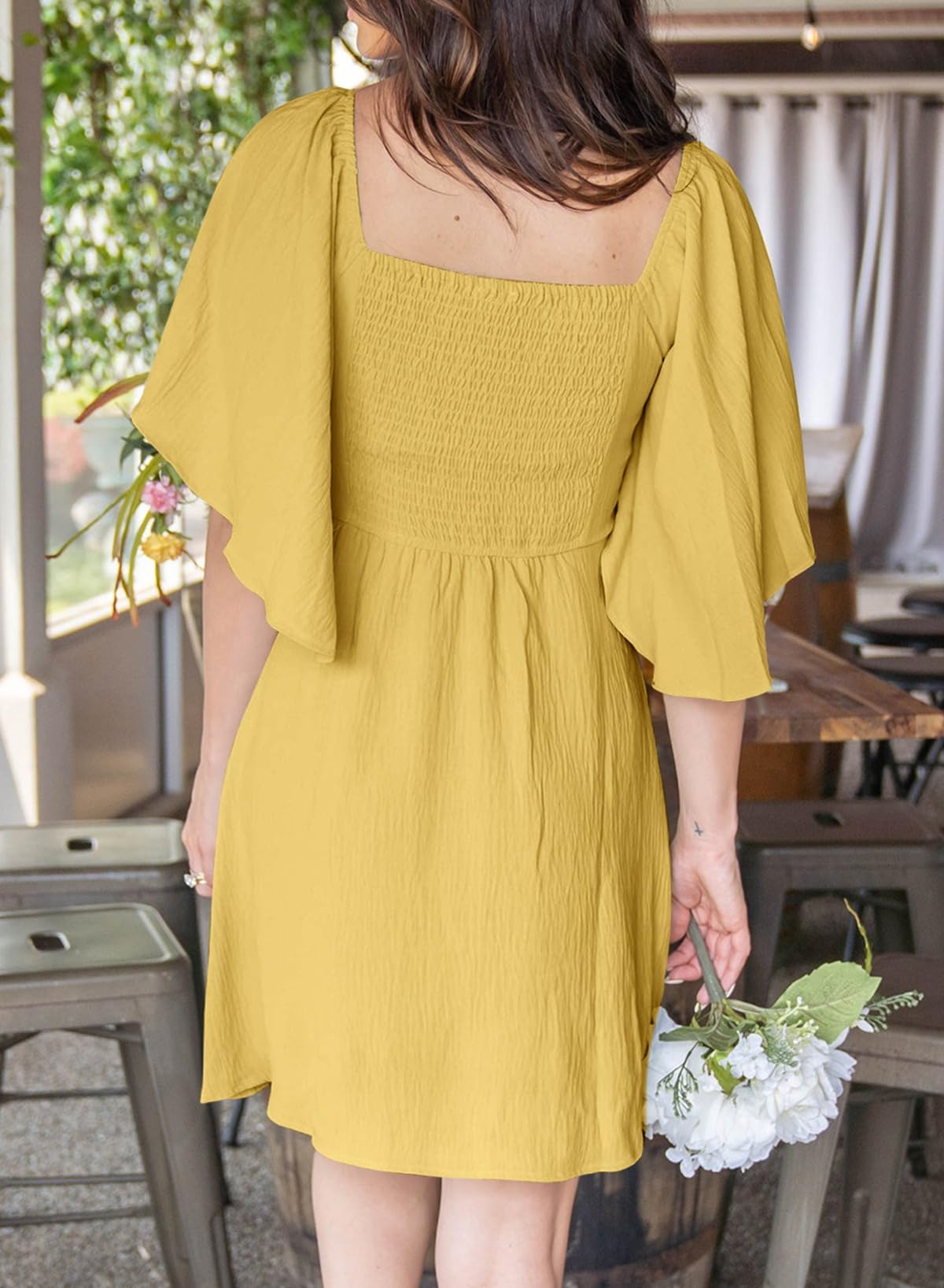 Dokotoo Dresses for Women 2026 Casual Summer Elegant Bow Tie Mini Dress Casual Trendy Outfits for Women