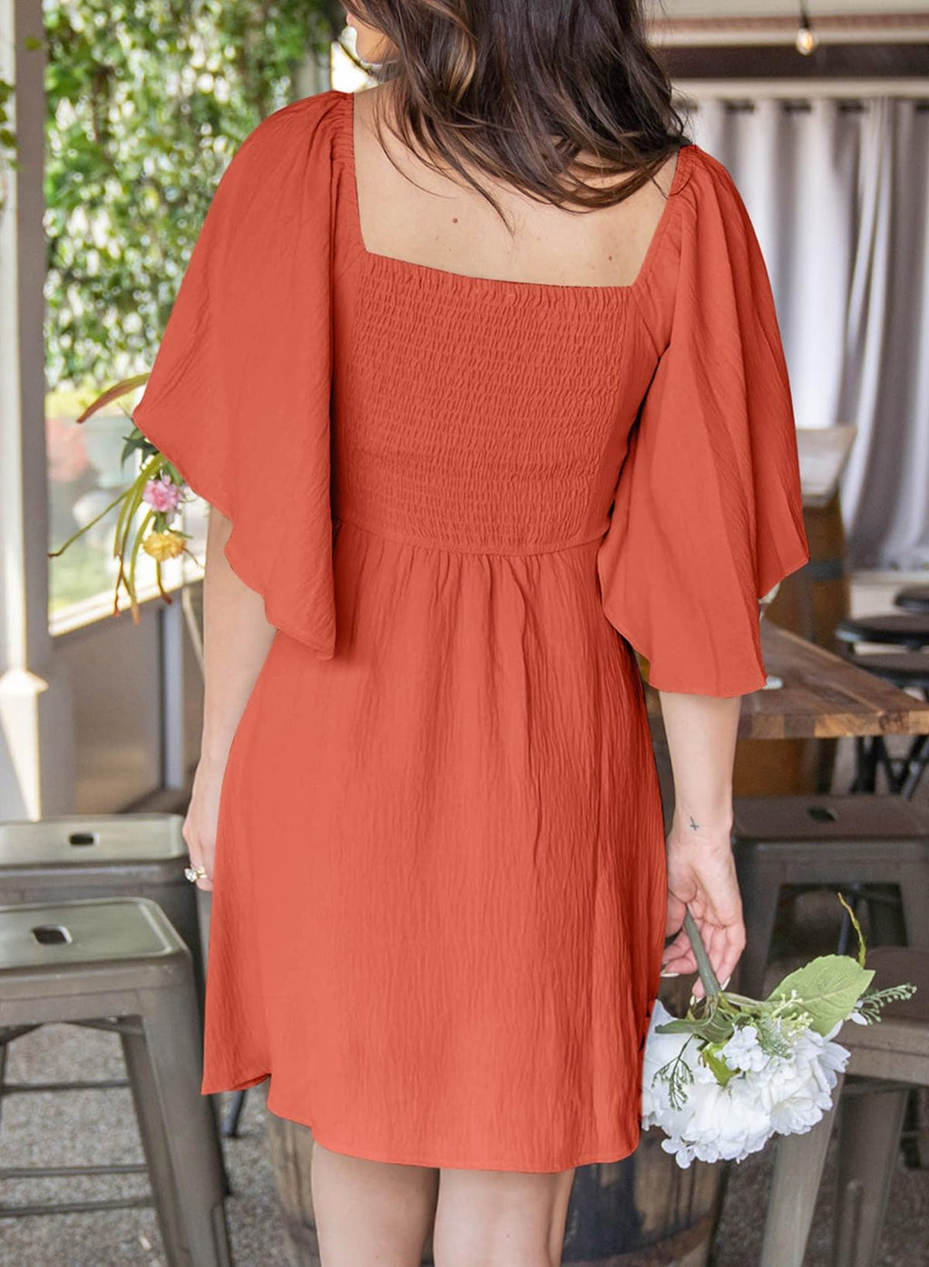 Dokotoo Dresses for Women 2026 Casual Summer Elegant Bow Tie Mini Dress Casual Trendy Outfits for Women