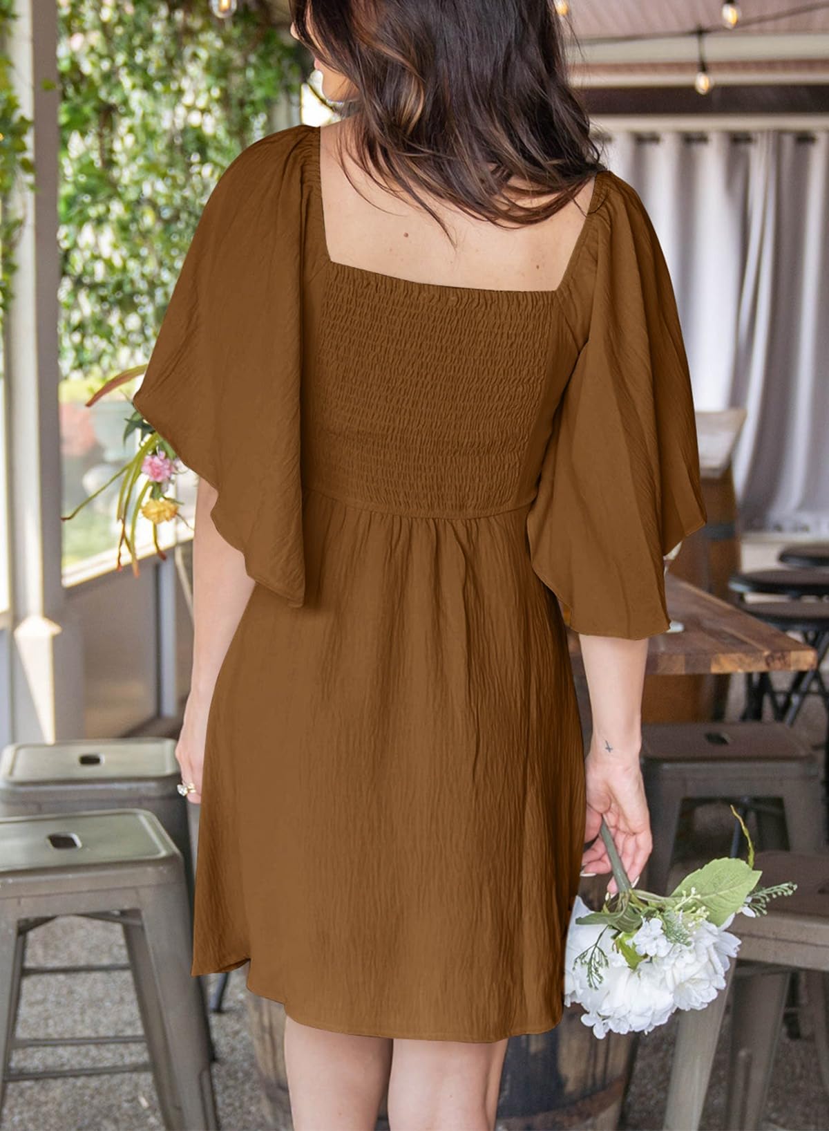 Dokotoo Dresses for Women 2026 Casual Summer Elegant Bow Tie Mini Dress Casual Trendy Outfits for Women