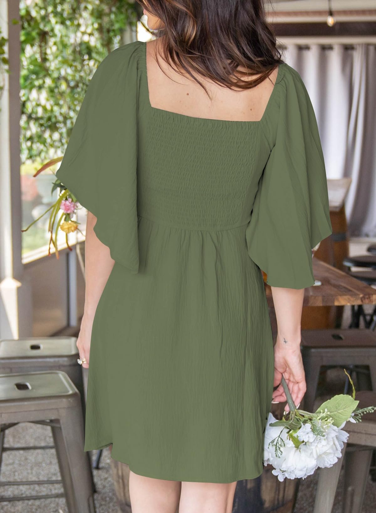 Dokotoo Dresses for Women 2026 Casual Summer Elegant Bow Tie Mini Dress Casual Trendy Outfits for Women