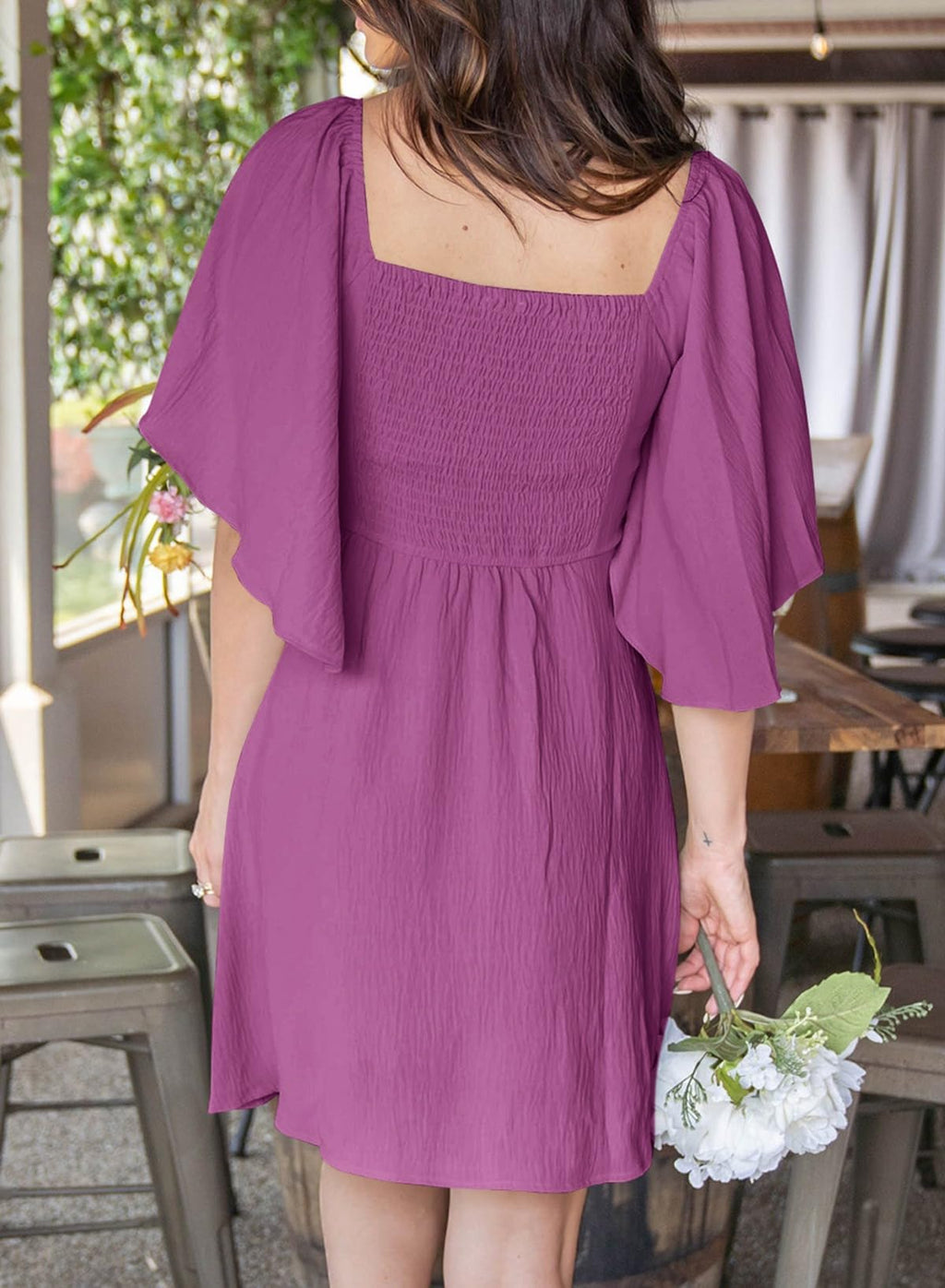 Dokotoo Dresses for Women 2026 Casual Summer Elegant Bow Tie Mini Dress Casual Trendy Outfits for Women