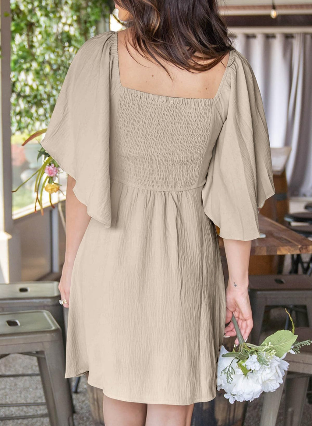 Dokotoo Dresses for Women 2026 Casual Summer Elegant Bow Tie Mini Dress Casual Trendy Outfits for Women