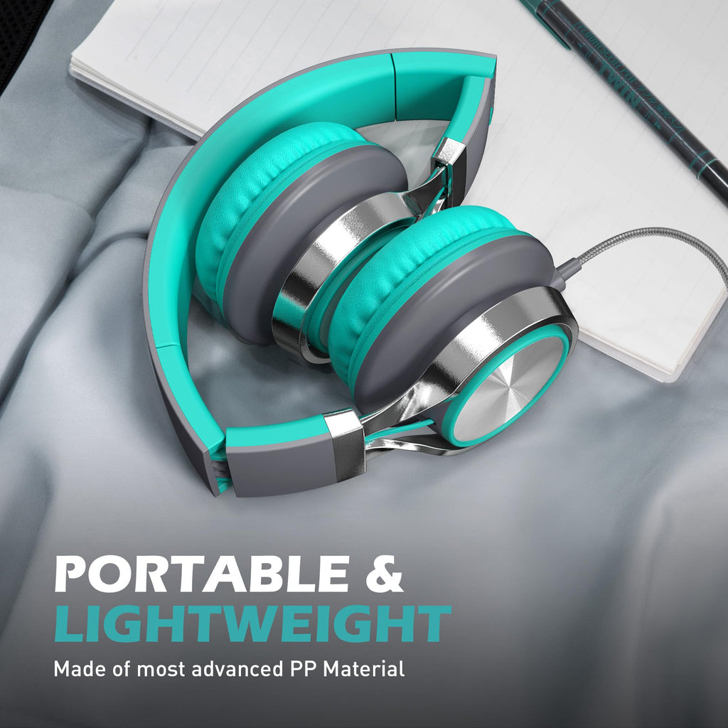 AILIHEN C8 Kids Headphones Wired, On-Ear Headphones with Microphone and Volume Control