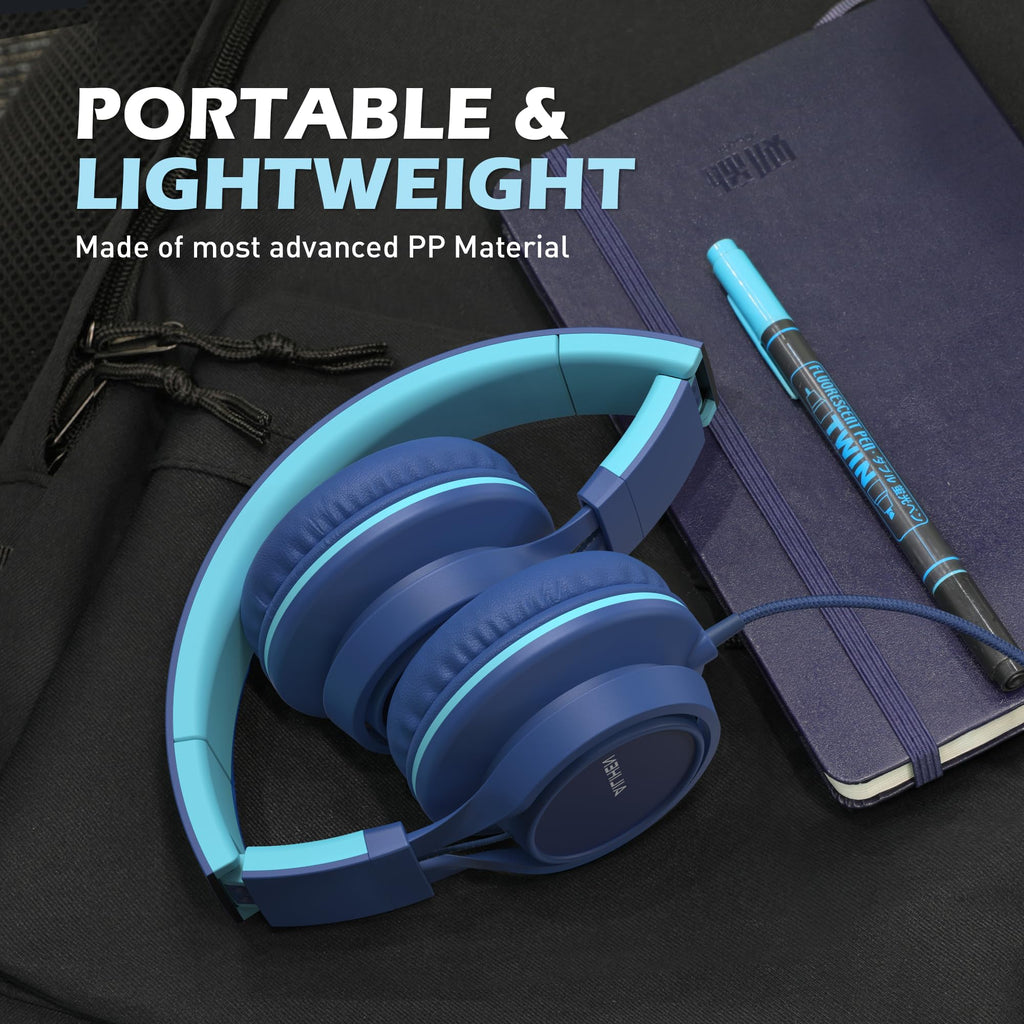 AILIHEN C8 Kids Headphones Wired, On-Ear Headphones with Microphone and Volume Control