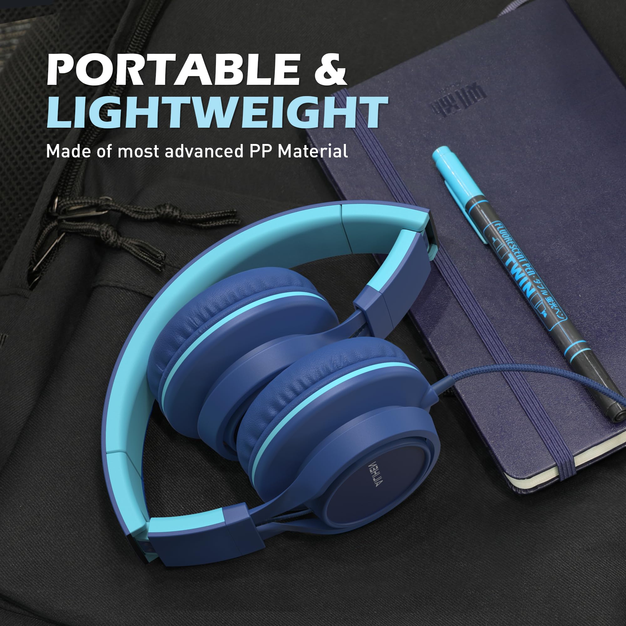 AILIHEN C8 Kids Headphones Wired, On-Ear Headphones with Microphone and Volume Control