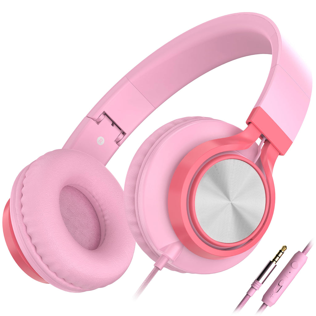 AILIHEN C8 Kids Headphones Wired, On-Ear Headphones with Microphone and Volume Control